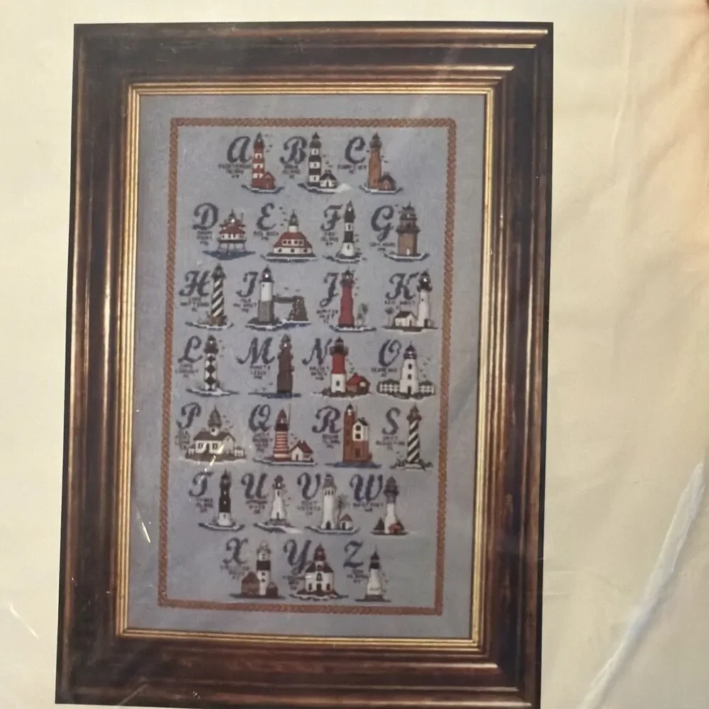 TreeTrunk Designs Lighthouse Alphabet Cross Stitch Pattern Nautical Sampler NEW